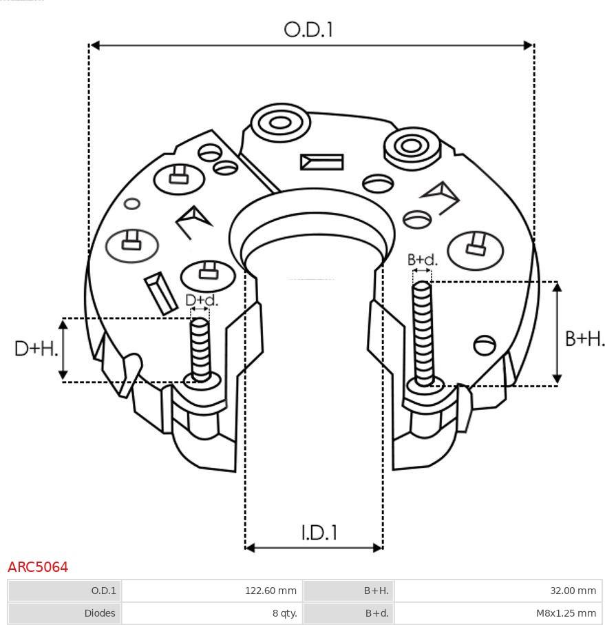 AS-PL ARC5064 - Випрямляч, генератор autozip.com.ua