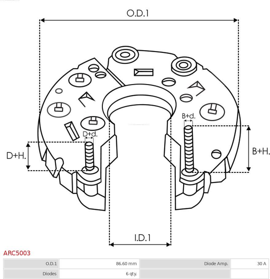 AS-PL ARC5003 - Випрямляч, генератор autozip.com.ua