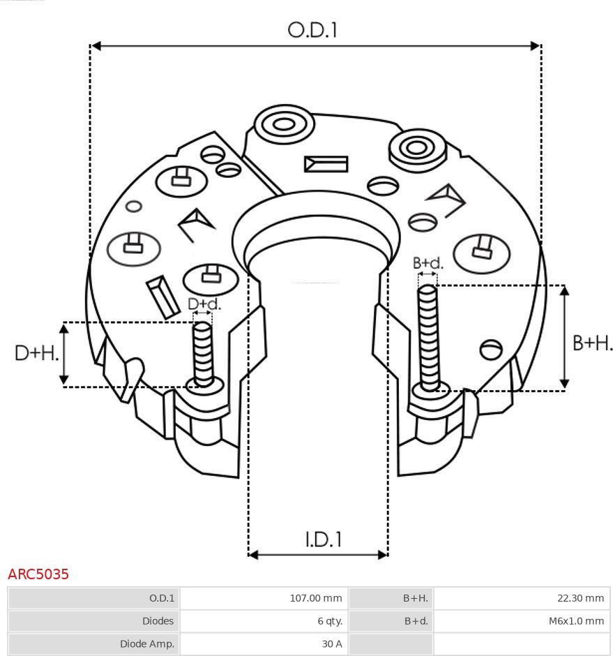 AS-PL ARC5035 - Випрямляч, генератор autozip.com.ua