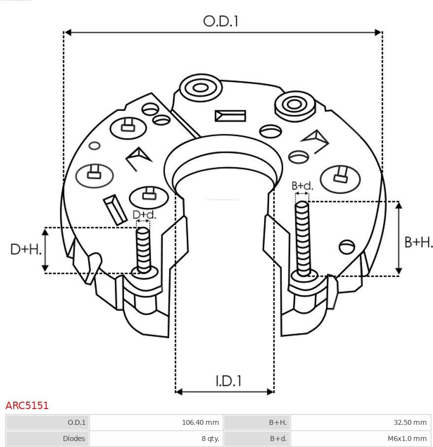 AS-PL ARC5151 - Випрямляч, генератор autozip.com.ua