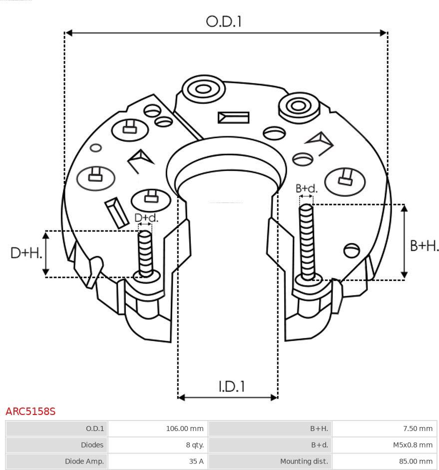 AS-PL ARC5158S - Випрямляч, генератор autozip.com.ua