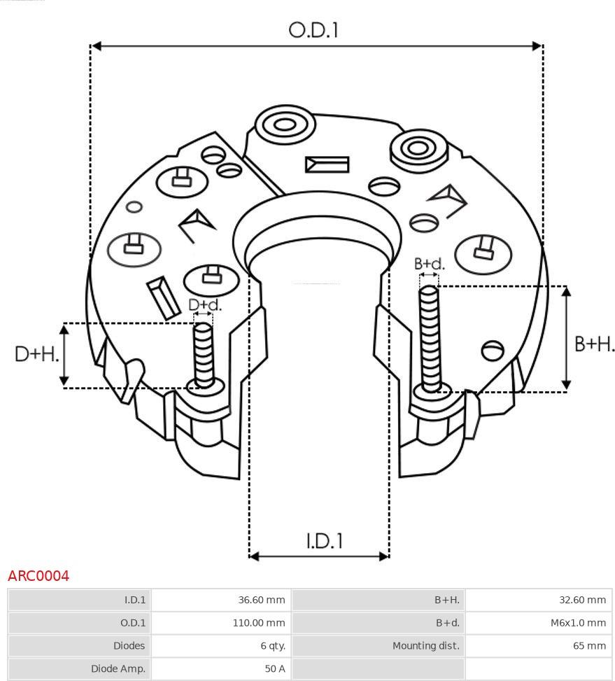 AS-PL ARC0004 - Випрямляч, генератор autozip.com.ua