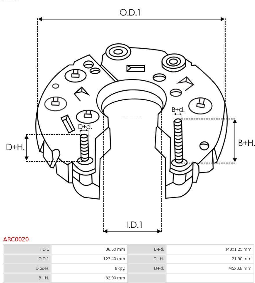 AS-PL ARC0020 - Випрямляч, генератор autozip.com.ua