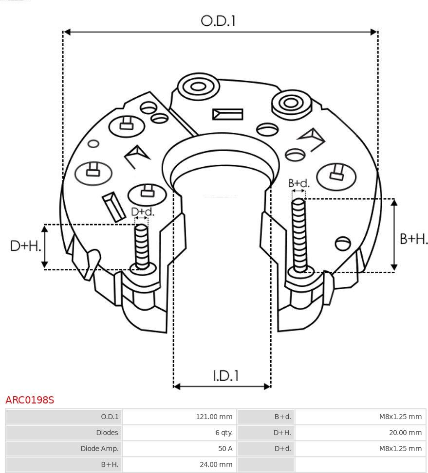 AS-PL ARC0198S - Випрямляч, генератор autozip.com.ua