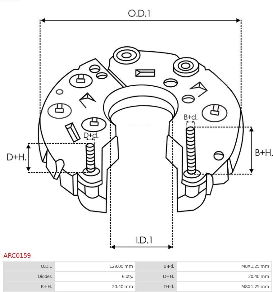 AS-PL ARC0159 - Випрямляч, генератор autozip.com.ua