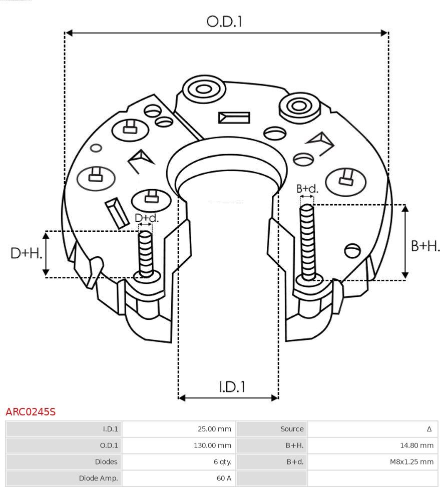 AS-PL ARC0245S - Bracket, alternator drive flange autozip.com.ua