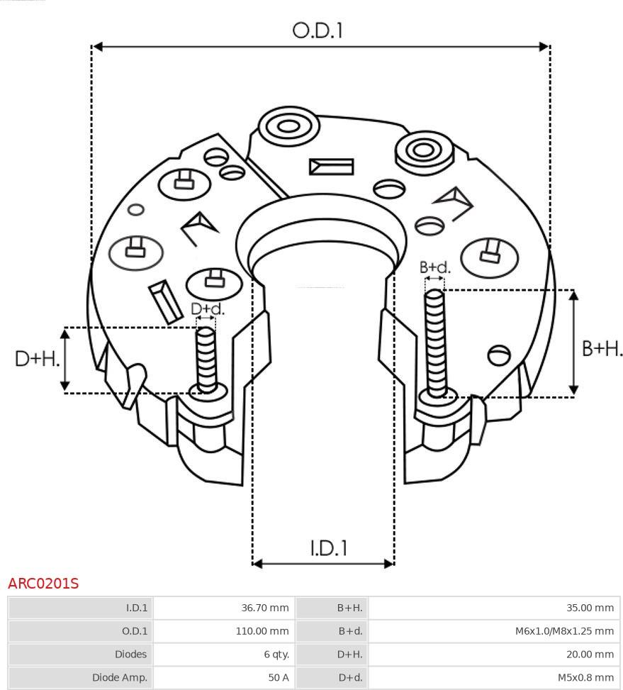 AS-PL ARC0201S - Випрямляч, генератор autozip.com.ua