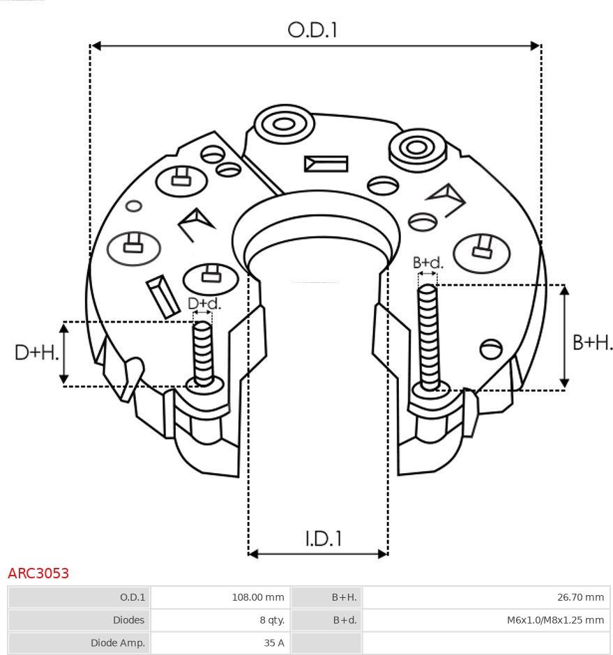 AS-PL ARC3053 - Випрямляч, генератор autozip.com.ua