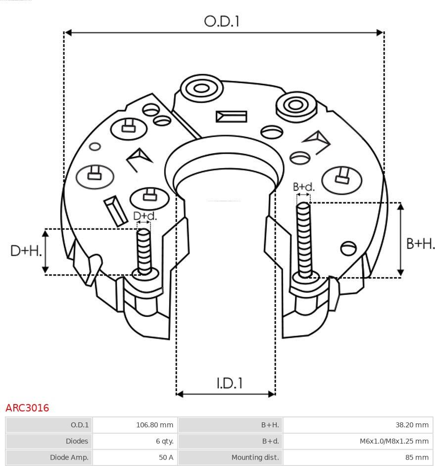 AS-PL ARC3016 - Випрямляч, генератор autozip.com.ua