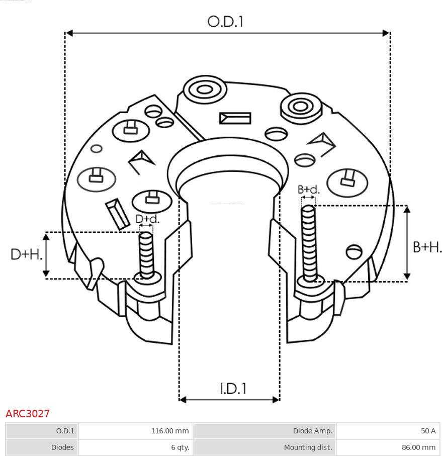 AS-PL ARC3027 - Випрямляч, генератор autozip.com.ua