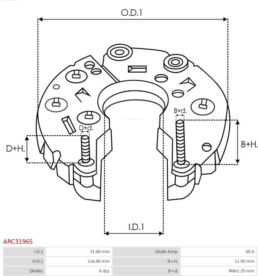 AS-PL ARC3196S - Bracket, alternator drive flange autozip.com.ua