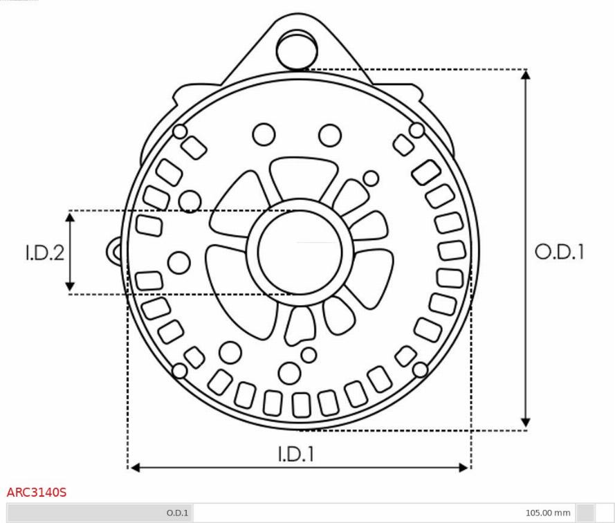 AS-PL ARC3140S - Bracket, alternator drive flange autozip.com.ua