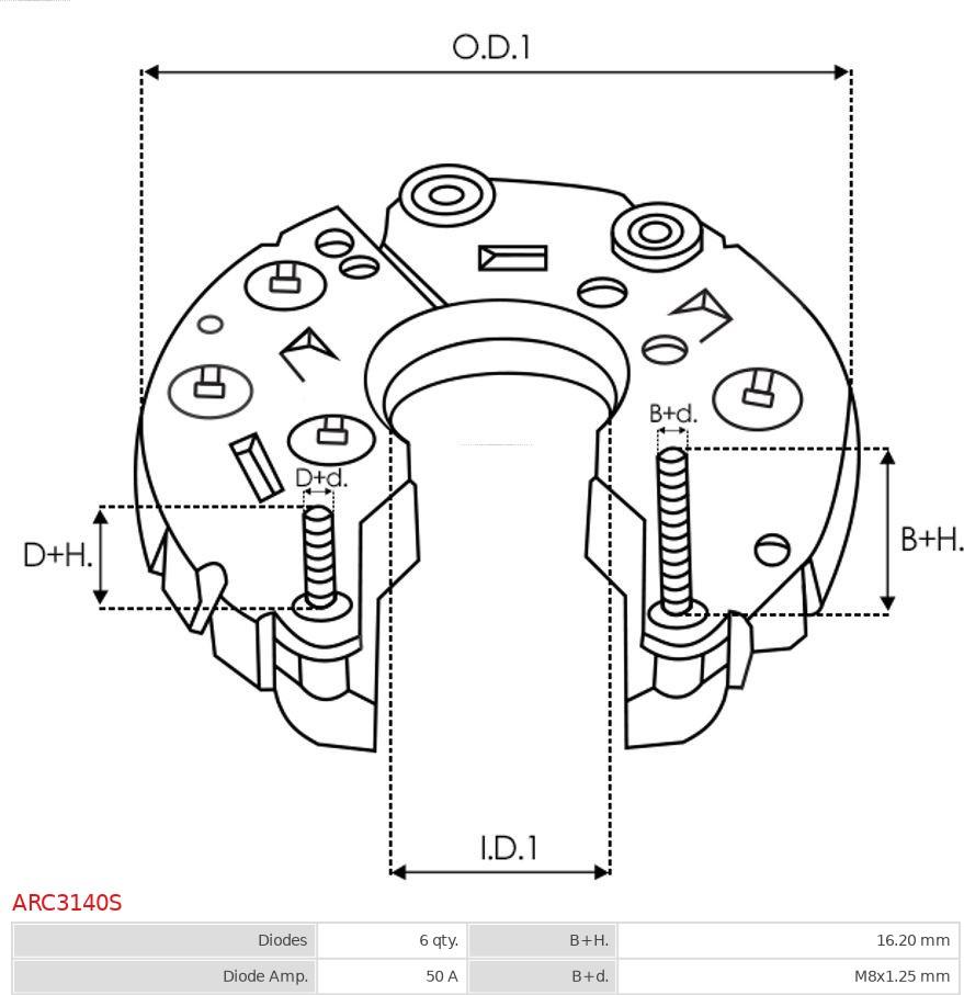 AS-PL ARC3140S - Bracket, alternator drive flange autozip.com.ua