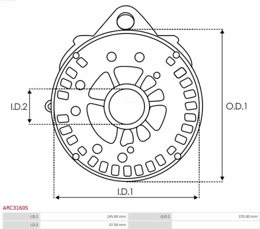 AS-PL ARC3160S - Bracket, alternator drive flange autozip.com.ua
