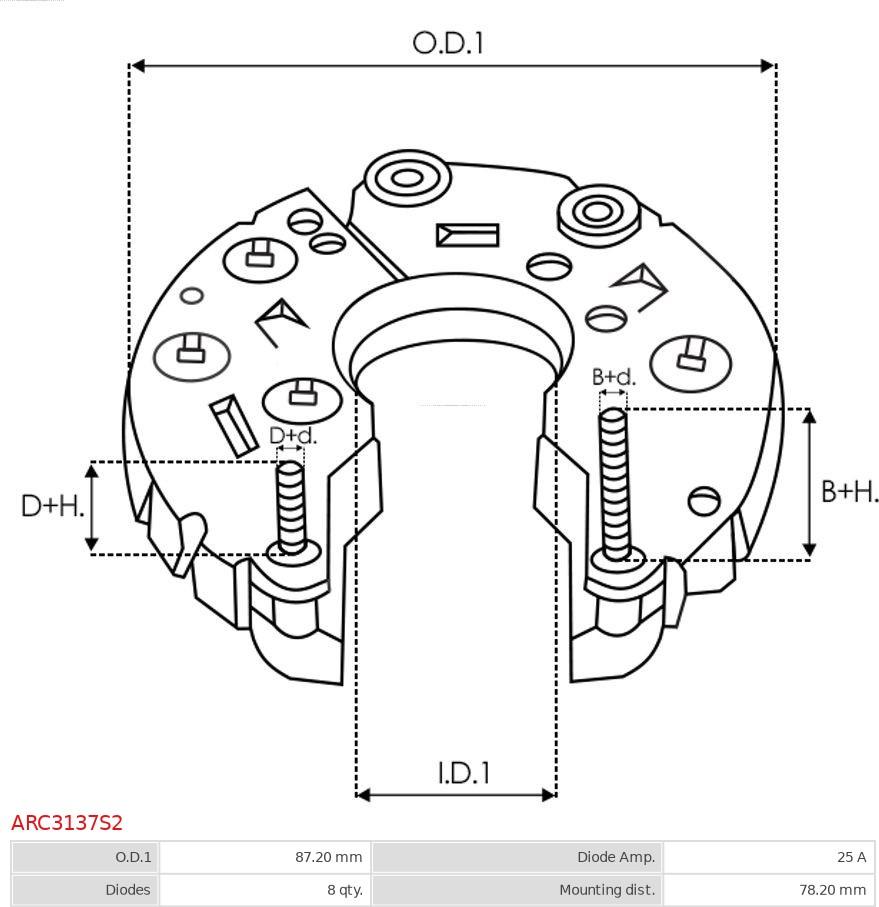AS-PL ARC3137S2 - Випрямляч, генератор autozip.com.ua