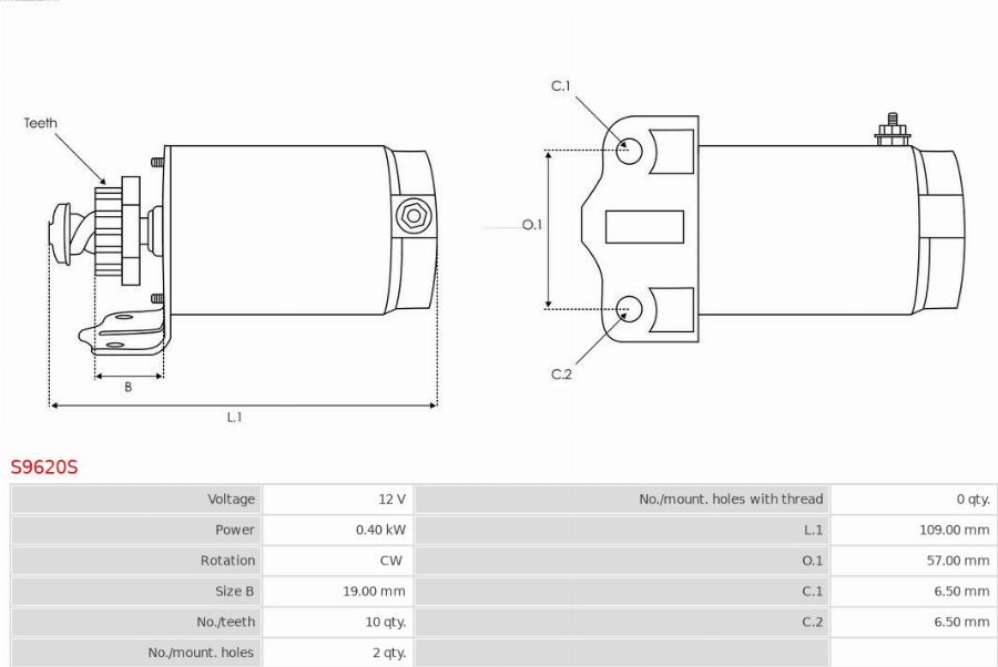 AS-PL S9620S - Стартер autozip.com.ua