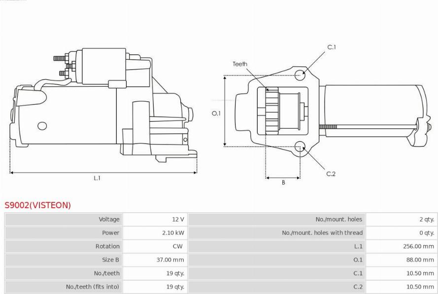 AS-PL S9002(VISTEON) - Стартер autozip.com.ua