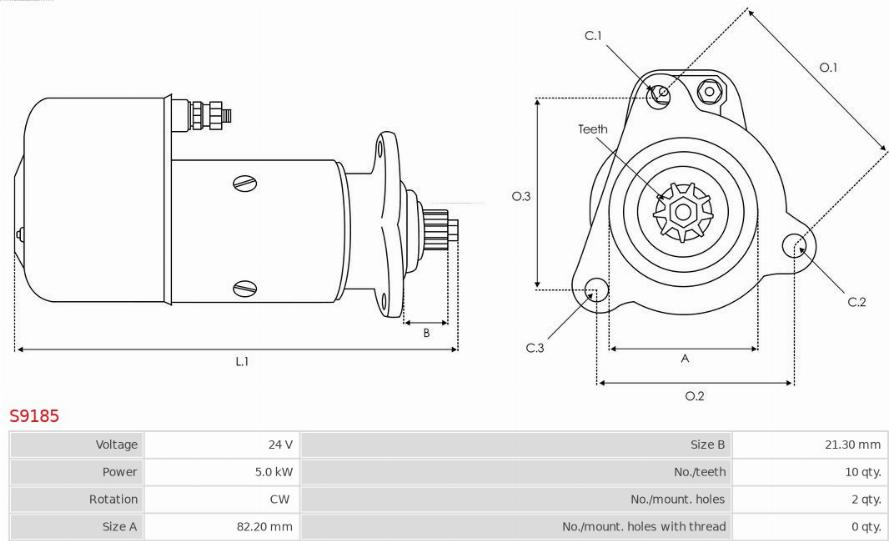 AS-PL S9185 - Стартер autozip.com.ua