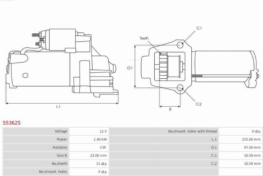 AS-PL S5362S - Стартер autozip.com.ua