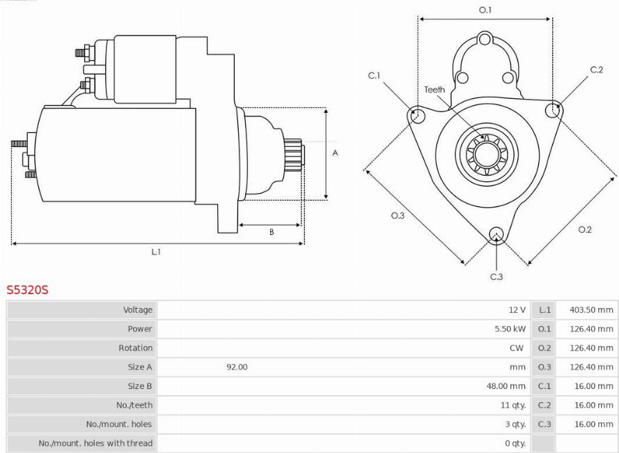 AS-PL S5320S - Стартер autozip.com.ua