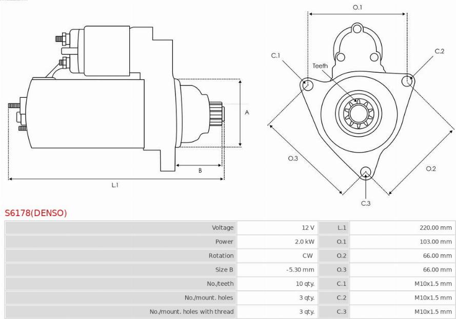 AS-PL S6178(DENSO) - Стартер autozip.com.ua