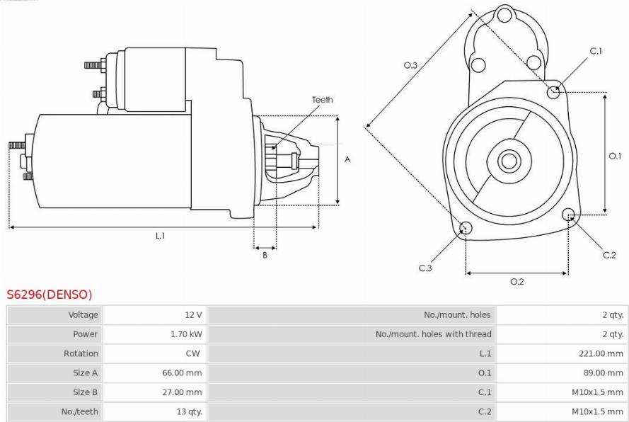 AS-PL S6296(DENSO) - Стартер autozip.com.ua