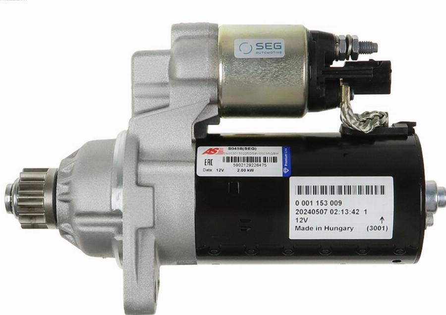 AS-PL S0458(SEG) - Стартер autozip.com.ua
