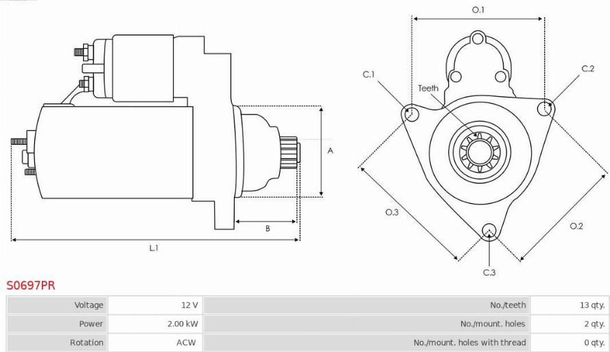 AS-PL S0697PR - Стартер autozip.com.ua
