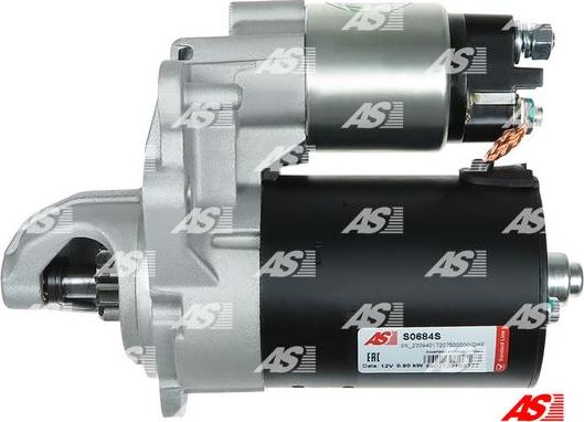 AS-PL S0684S - Стартер autozip.com.ua