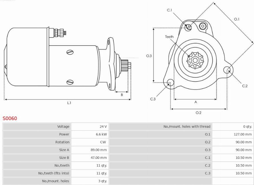 AS-PL S0060 - Стартер autozip.com.ua