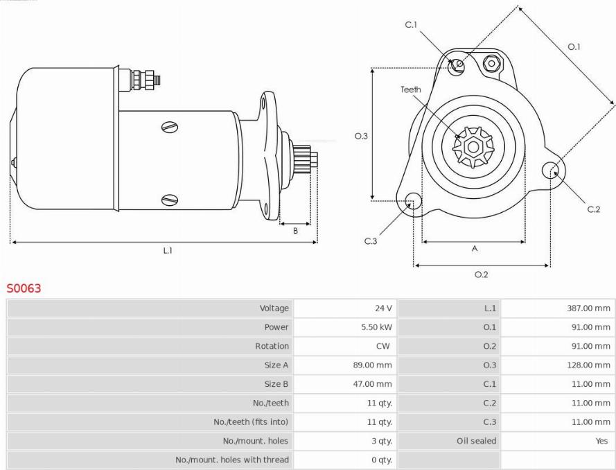 AS-PL S0063 - Стартер autozip.com.ua