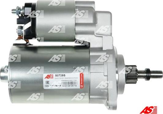 AS-PL S0729S - Стартер autozip.com.ua