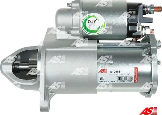 AS-PL S1098S - Стартер autozip.com.ua