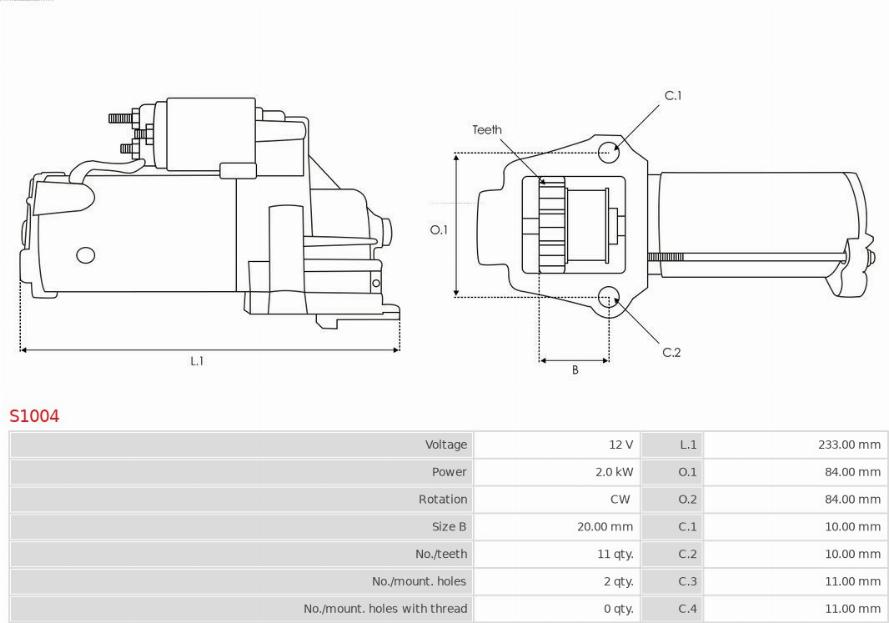 AS-PL S1004 - Стартер autozip.com.ua