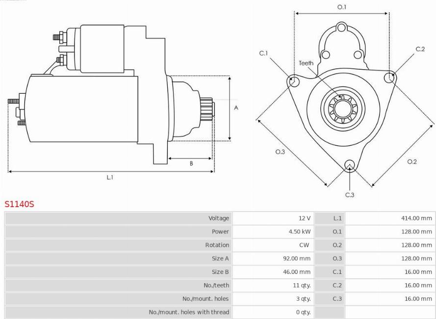 AS-PL S1140S - Стартер autozip.com.ua