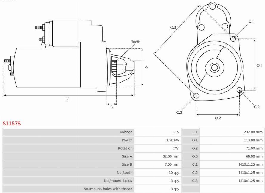 AS-PL S1157S - Стартер autozip.com.ua