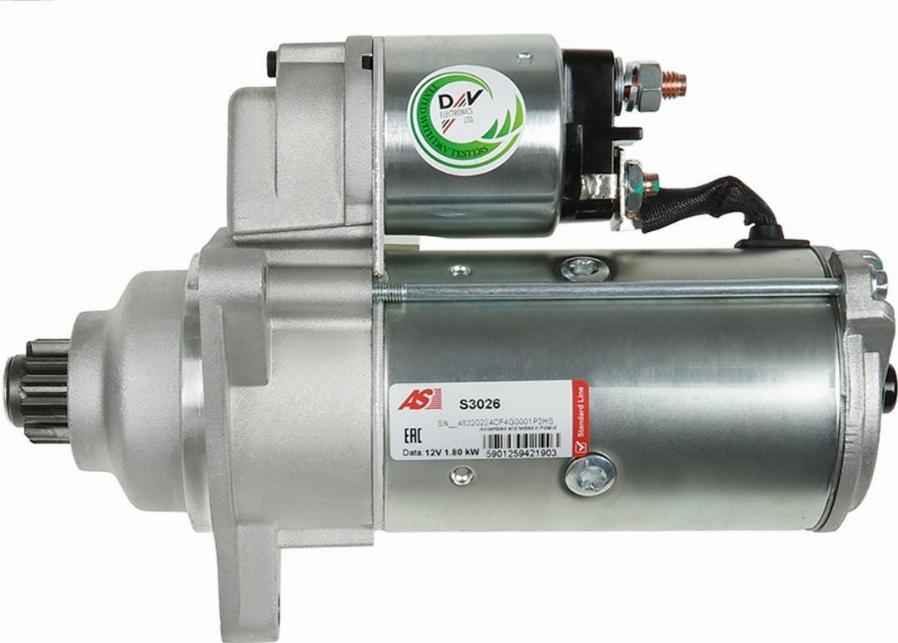 AS-PL S3026 - Стартер autozip.com.ua