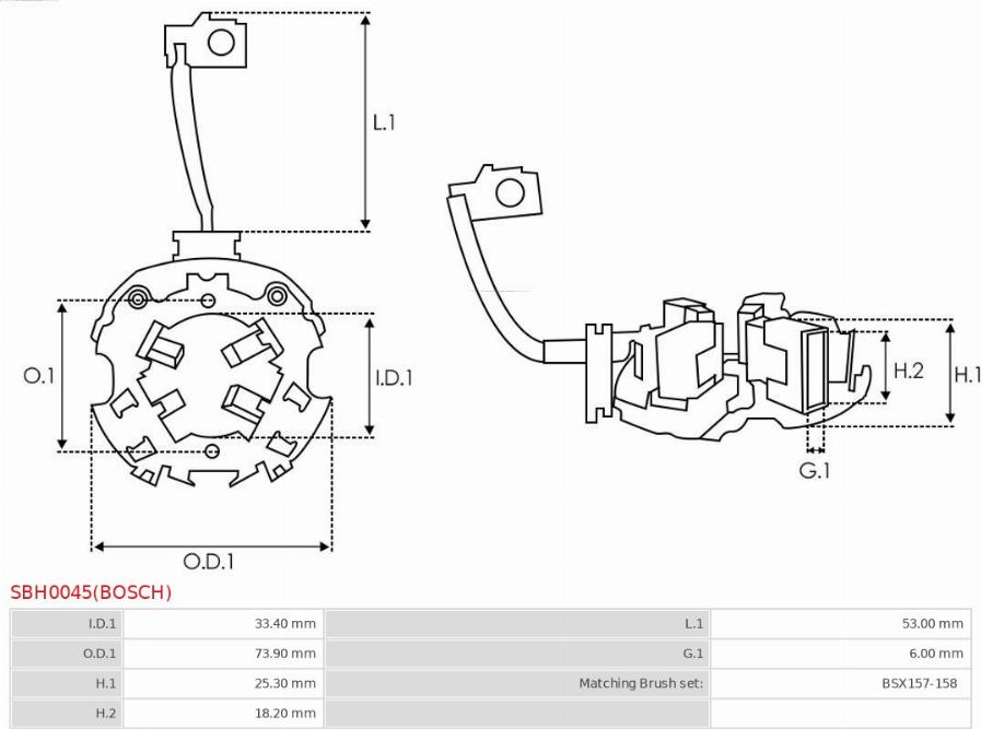 AS-PL SBH0045(BOSCH) - Кронштейн, вугільна щітка autozip.com.ua