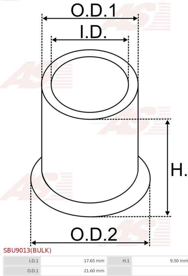 AS-PL SBU9013(BULK) - Втулка, вал стартера autozip.com.ua