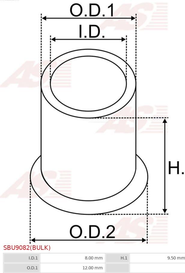 AS-PL SBU9082(BULK) - Втулка, вал стартера autozip.com.ua