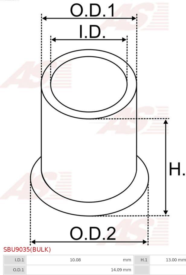 AS-PL SBU9035(BULK) - Втулка, вал стартера autozip.com.ua