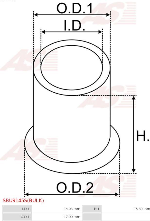 AS-PL SBU9145S(BULK) - Втулка, вал стартера autozip.com.ua