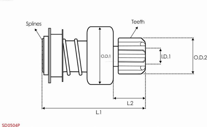AS-PL SD0504P - Провідна шестерня, стартер autozip.com.ua