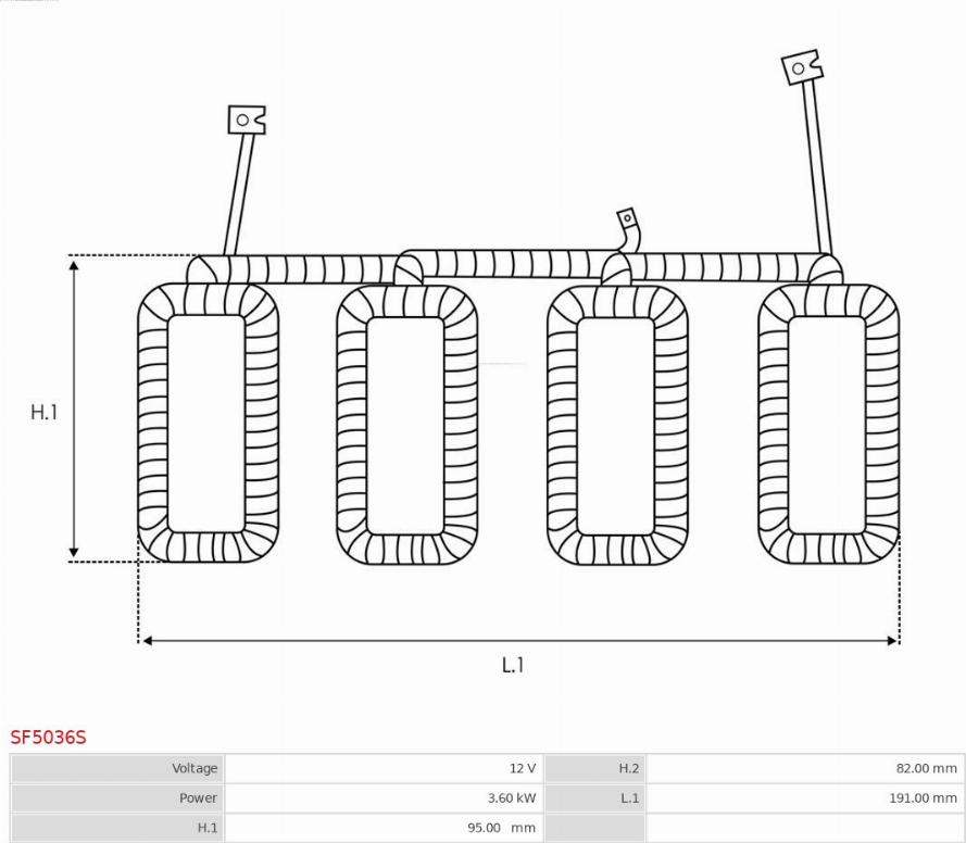 AS-PL SF5036S - Обмотка збудження, стартер autozip.com.ua