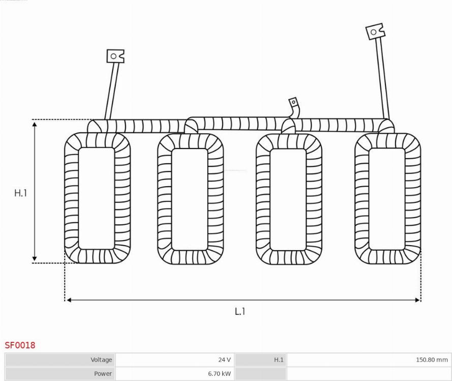 AS-PL SF0018 - Обмотка збудження, стартер autozip.com.ua