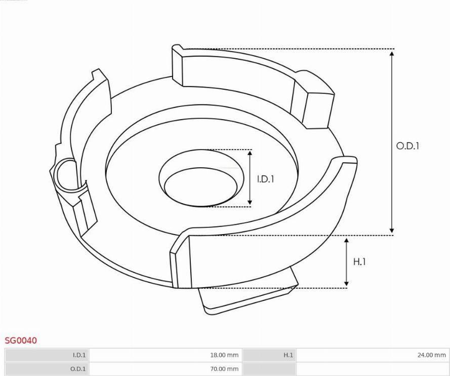 AS-PL SG0040 - Ремкомплект, стартер autozip.com.ua