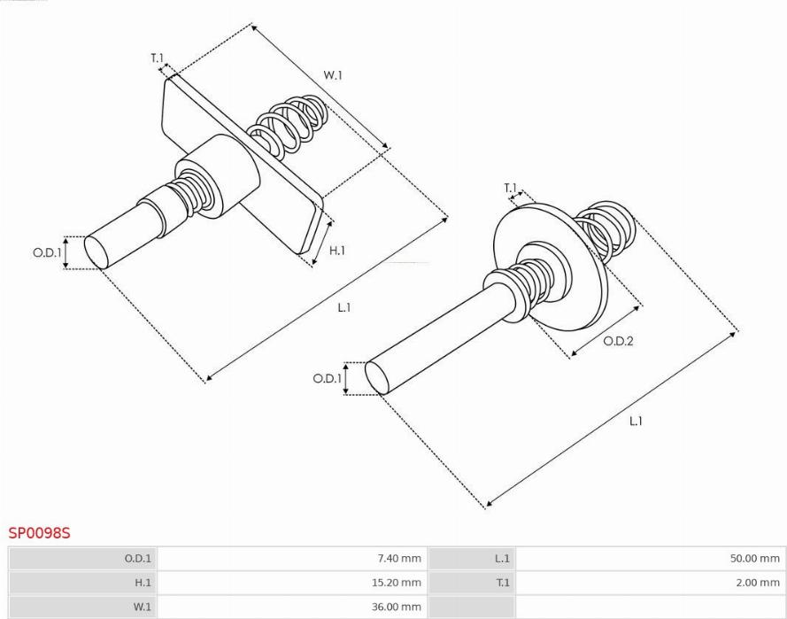 AS-PL SP0098S - Ремкомплект, стартер autozip.com.ua