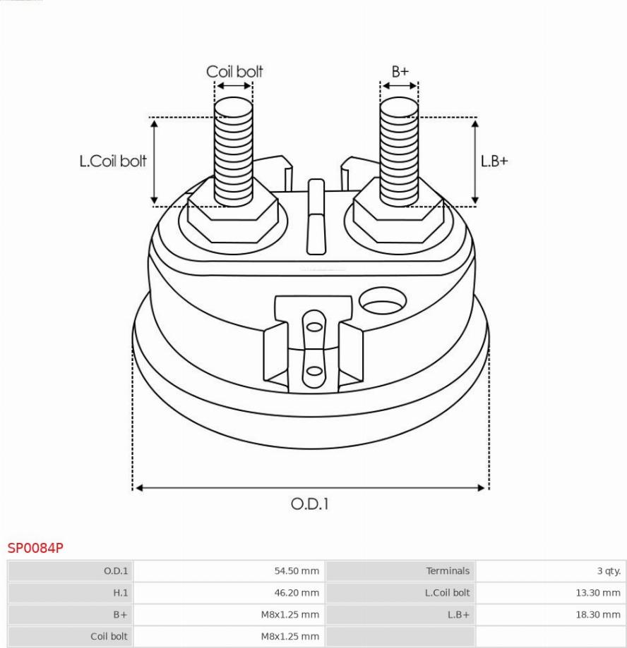 AS-PL SP0084P - Ремкомплект, стартер autozip.com.ua