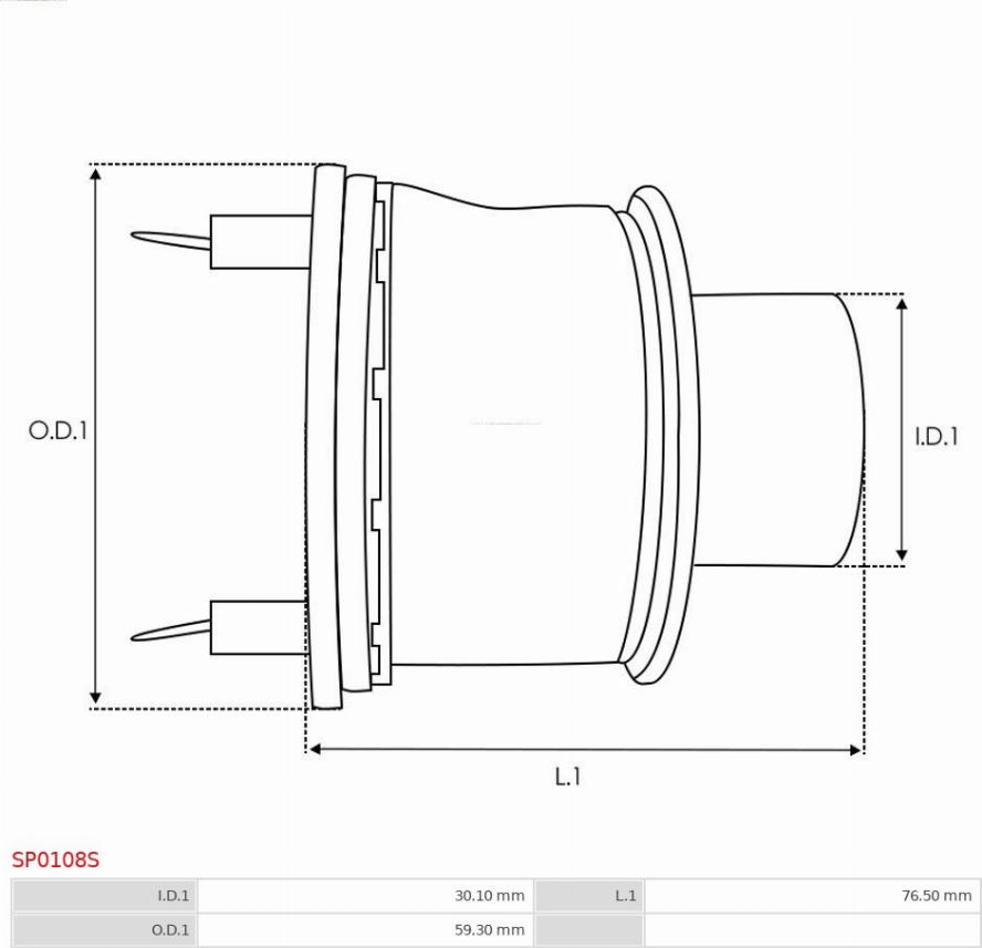 AS-PL SP0108S - Ремкомплект, стартер autozip.com.ua