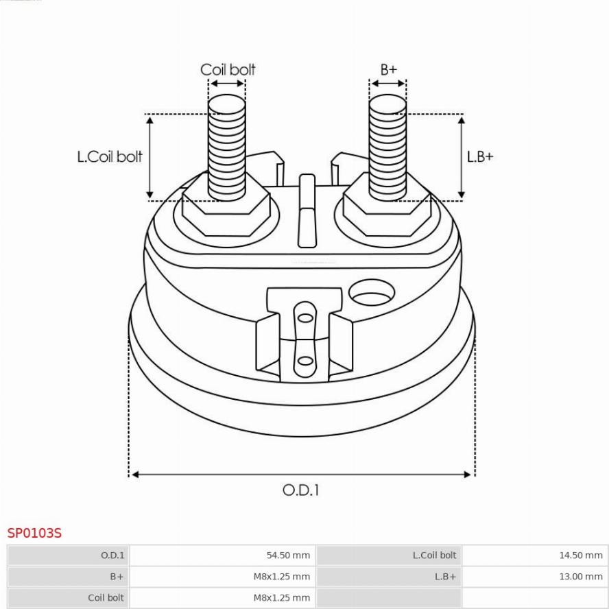 AS-PL SP0103S - Ремкомплект, стартер autozip.com.ua